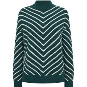 Soyaconcept trui SC-NESSIE STRIPE 53 groen/wit