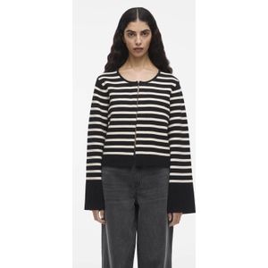 ROUGE EDIT - Gebreid Vest - Antraciet/Wit - Knitwear