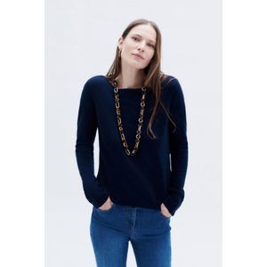 Caroll gebreide trui van kasjmier marineblauw