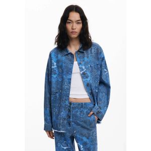 Desigual - Paisley-jas - Blauw - Trucker-stijl - Met Voorzakken