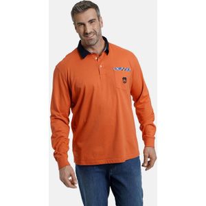 Charles Colby polo EARL CATHAL Plus Size oranje