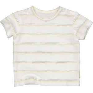 Quapi baby gestreept T-shirt QSEBASNB wit/geel/beige