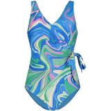 ten Cate Beach TC WOW badpak met overslag blauw/groen/roze