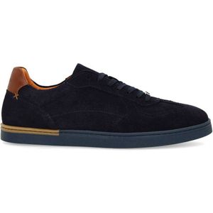 Manfield suède sneakers donkerblauw