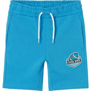 NAME IT KIDS sweatshort NKMDALOVAN met printopdruk blauw