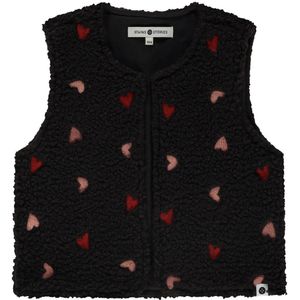 Stains & Stories - Peutergilet - Teddy Kwaliteit - Mouwloos - All-over Hartjesprint