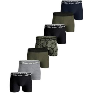 Björn Borg boxershort CORE - set van 7 donkergroen/zwart/grijs melange