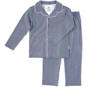 Little Label geruite pyjama van biologisch katoen blauw