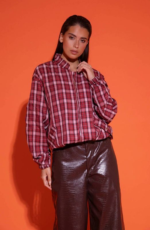 Studio Amaya - Check Bomber - Rood Geruit - Bomberjas