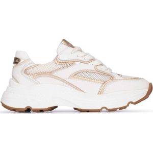 Haboob Tiki chunky leren sneakers wit/goud