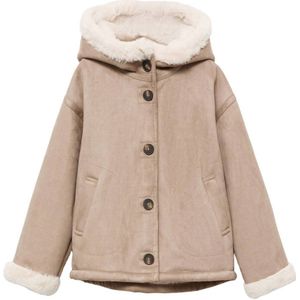 Mango Kids - Winterjas - Beige - Suede