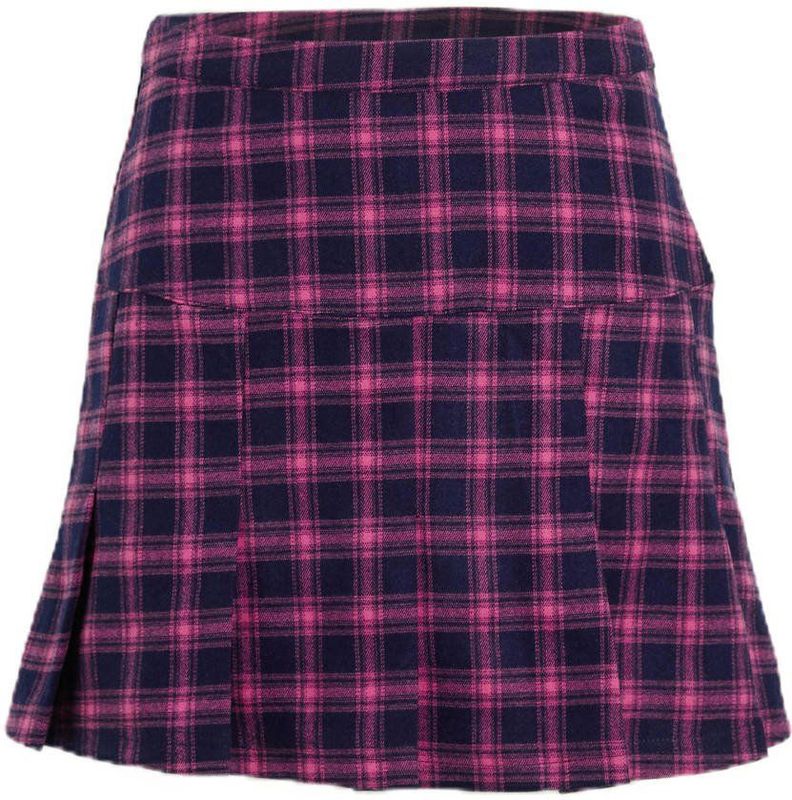 Me & My Monkey - Geruite Rok - Roze/Blauw