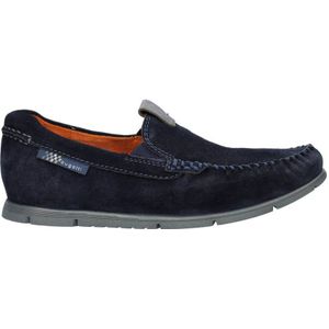 Bugatti Clipperton suède mocassins donkerblauw