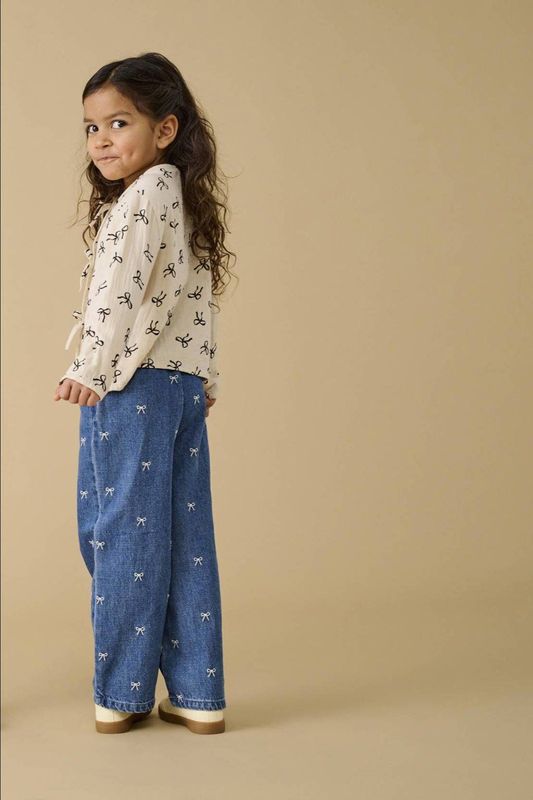 ONLY MINI - Brede Pasvorm - Bijgesneden Jeans - Mid Wash