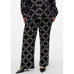 VERO MODA CURVE wide leg regular waist broek zwart