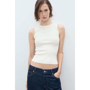 MANGO - HERNAN - Gebreide Top - Lichtbeige
