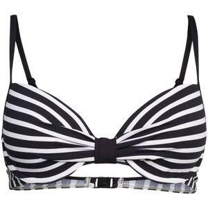 ESPRIT Women Beach voorgevormde beugel bikinitop zwart/wit