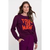 Geisha - Tout Le Matins - Trui - Paars/Oranje - Dames