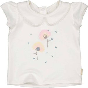 Quapi baby T-shirt QSARRANB met printopdruk wit/roze