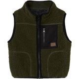 NAME IT MINI bodywarmer NMMMAGOT donkergroen/zwart