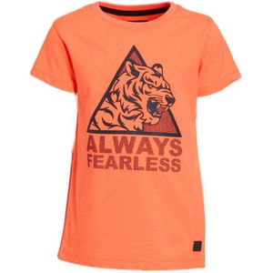 Orange Stars T-shirt Milco met printopdruk oranje