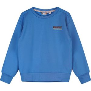 Moodstreet sweater Sky met backprint blauw