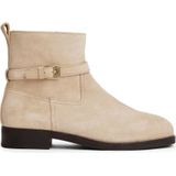 Tommy Hilfiger - Enkellaarsjes - Beige - Leren