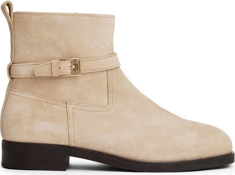 Tommy Hilfiger - Enkellaarsjes - Beige - Leren