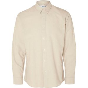 SELECTED HOMME slim fit overhemd SLHSLIMSUN ecru