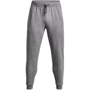 Under Armour joggingbroek Rival Fleece grijs melange/wit