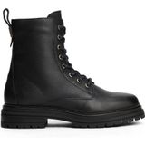 Tommy Hilfiger - Veterlaarzen - Zwart - Fijn Generfd Leer