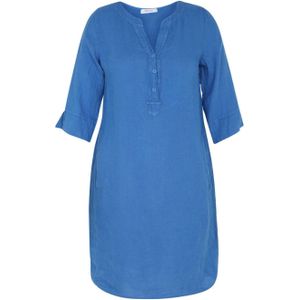 Paprika linnen jurk bleu bic