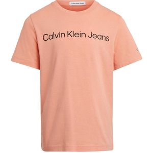 Calvin Klein T-shirt met tekst lichtoranje