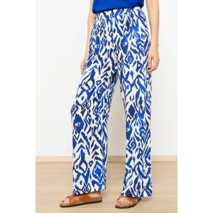 LOLALIZA relaxed broek met all over print blauw,ecru