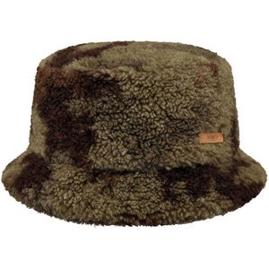 Barts teddy bucket hat met camouflageprint kaki