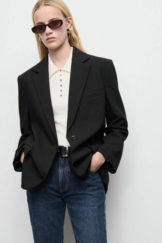 MANGO - Mila - Blazer - Zwart