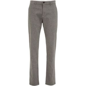 WE Fashion gemêleerde slim fit pantalon coal