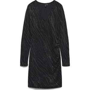 Vmmnita - Zwangerschapsjurk - V-Hals - Lange Mouwen - Kort - Slim Fit