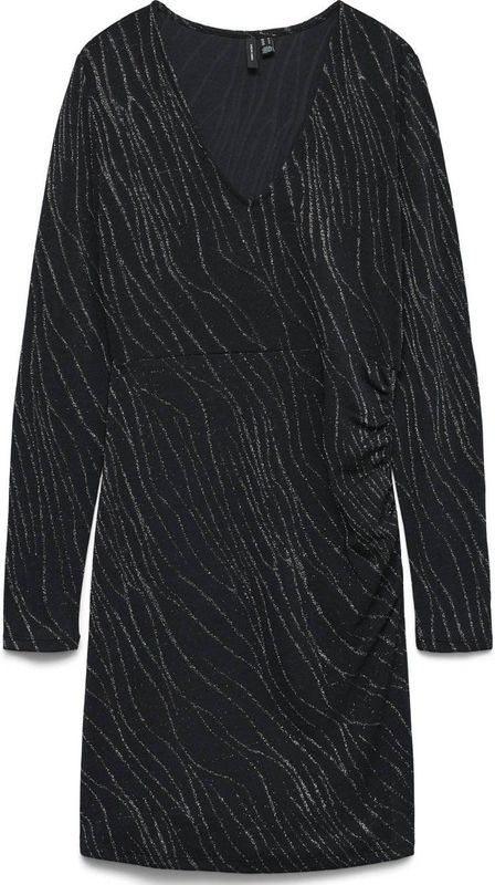 Vmmnita - Zwangerschapsjurk - V-Hals - Lange Mouwen - Kort - Slim Fit