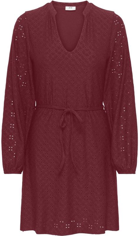 JDY - JDYCATHINKA - Jurk - Wijnrood - Korte Mouwen
