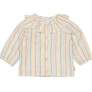 Quapi baby gestreepte blouse QSARENB lichtgeel/multicolor