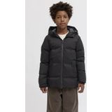 Jack & Jones Junior - JJKAITO PUFFER JACKET - Gewatteerde Jas - Zwart - Met Capuchon