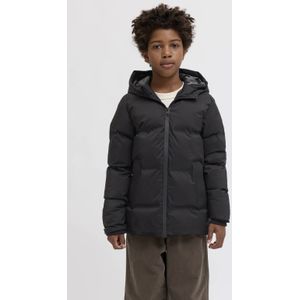 Jack & Jones Junior - JJKAITO PUFFER JACKET - Gewatteerde Jas - Zwart - Met Capuchon