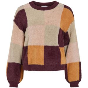 VILA gebreide trui donkerrood