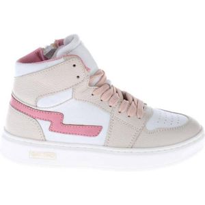 Gattino leren sneakers wit/roze