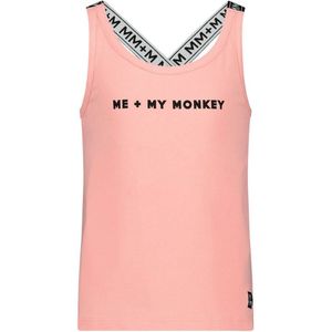 Me & My Monkey singlet met logo lichtroze