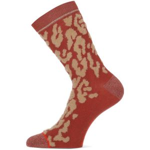 Marcmarcs sokken Sofia met panterprint rood