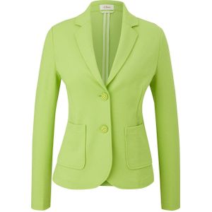 s.Oliver jersey getailleerde blazer limegroen