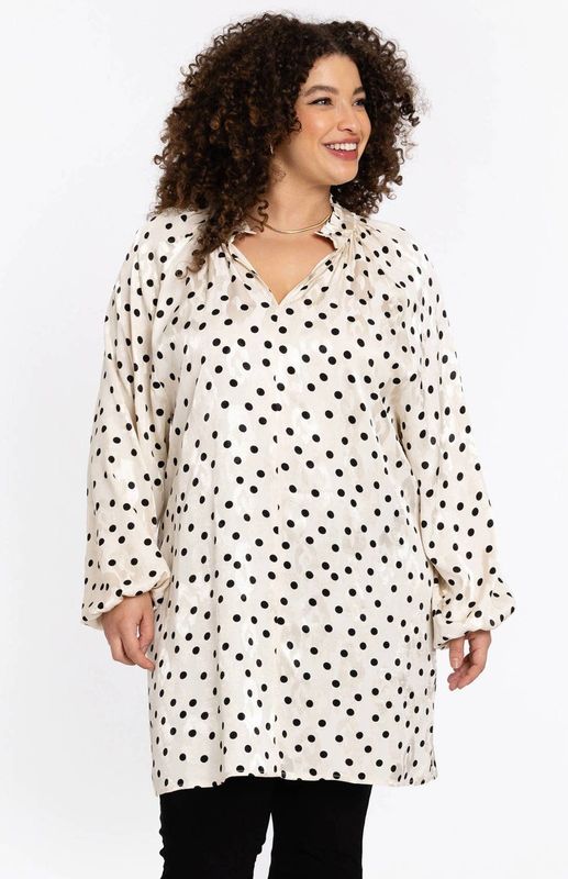 YOEK - DOTTY - Tuniek - Beige - Met Stippen