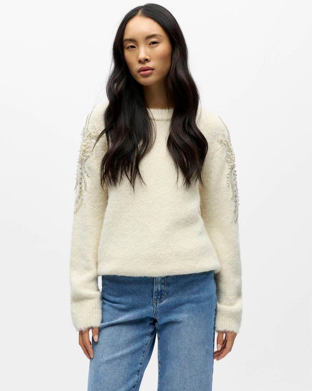 OBJECT trui ecru gebreid